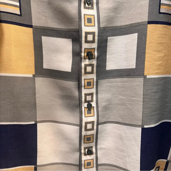 Royal Prestige Vintage Geometric Men’s Square Tail Short Sleeved Shirt. XL. - Picture 4 of 9